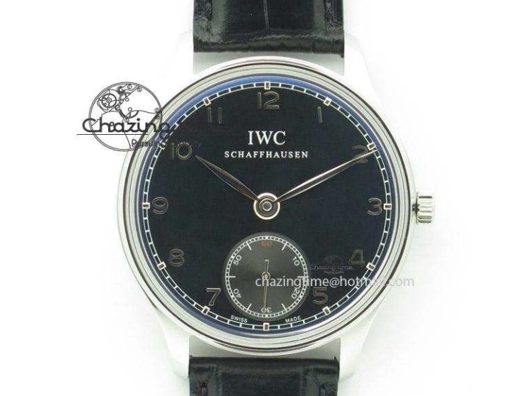 MIROTIME 0316 Portuguese Real PR Real Annual Calendar IW503502 ZF 1:1 Best Edition Blue Dial on Black Leather Strap A Breathable 7152